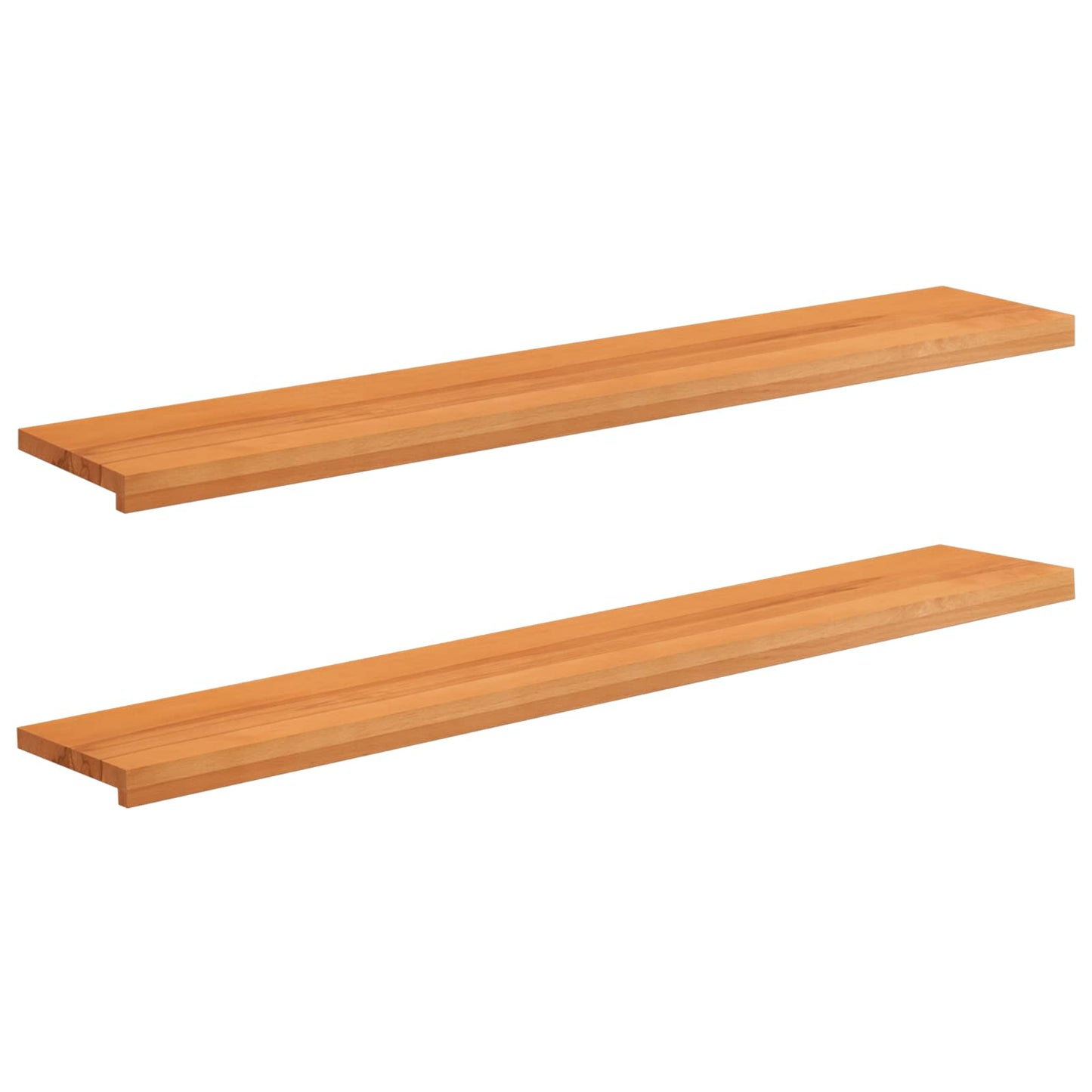 Window Sills 2 pcs Light Brown 160 x 30 x 2 cm Solid Beech Wood