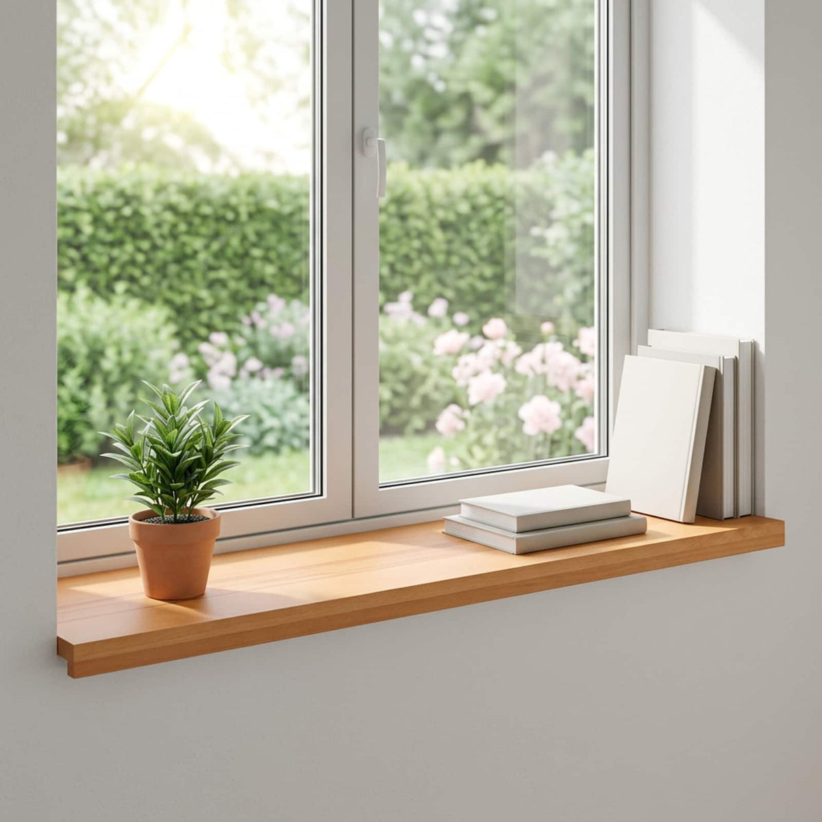 Window Sills 2 pcs Light Brown 100 x 40 x 2 cm Solid Beech Wood