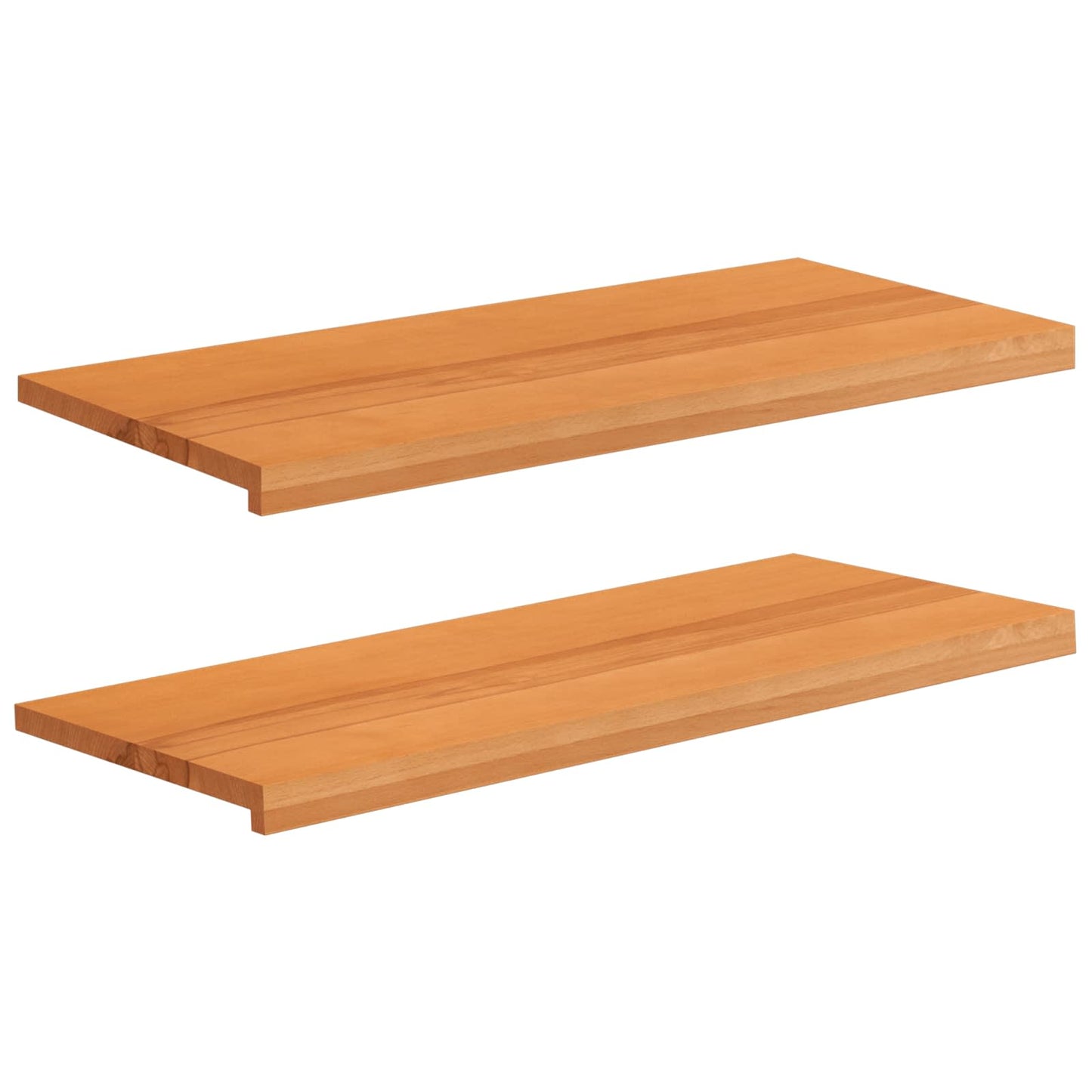 Window Sills 2 pcs Light Brown 90 x 40 x 2 cm Solid Beech Wood