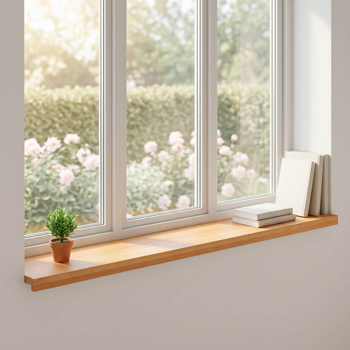 Window Sills 2 pcs Light Brown 140 x 40 x 2 cm Solid Beech Wood