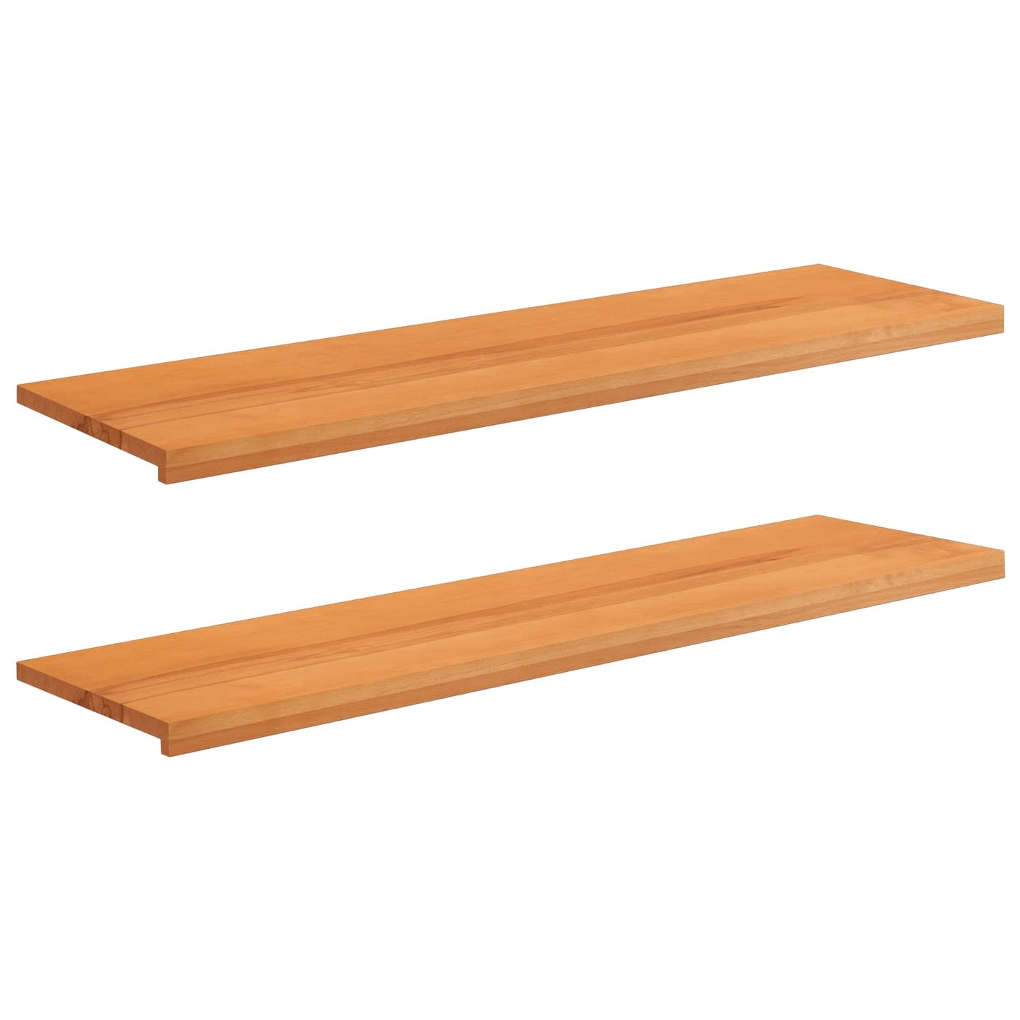 Window Sills 2 pcs Light Brown 160 x 40 x 2 cm Solid Beech Wood