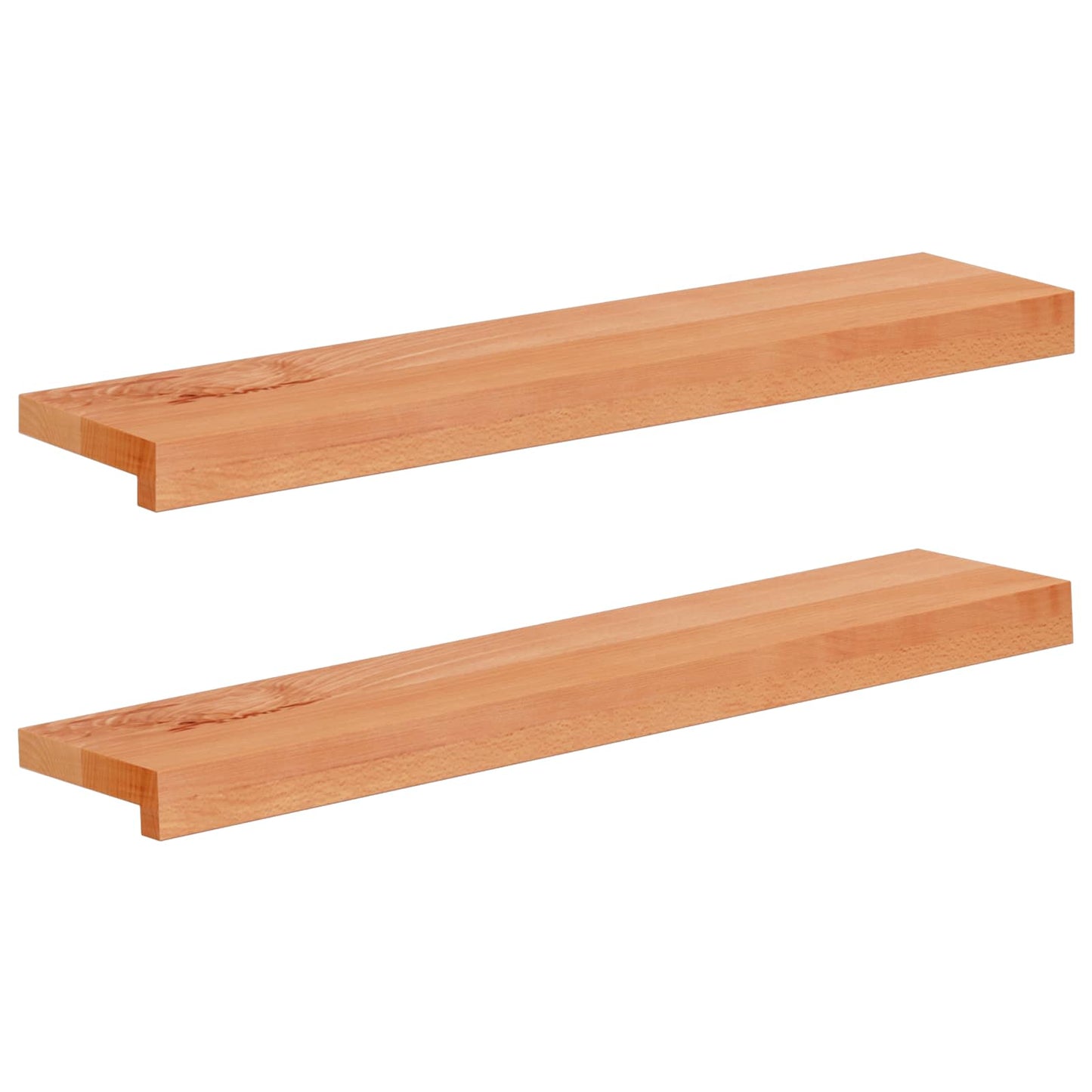 Window Sills 2 pcs Varnished 80x 15 x 2 cm Solid Beech Wood