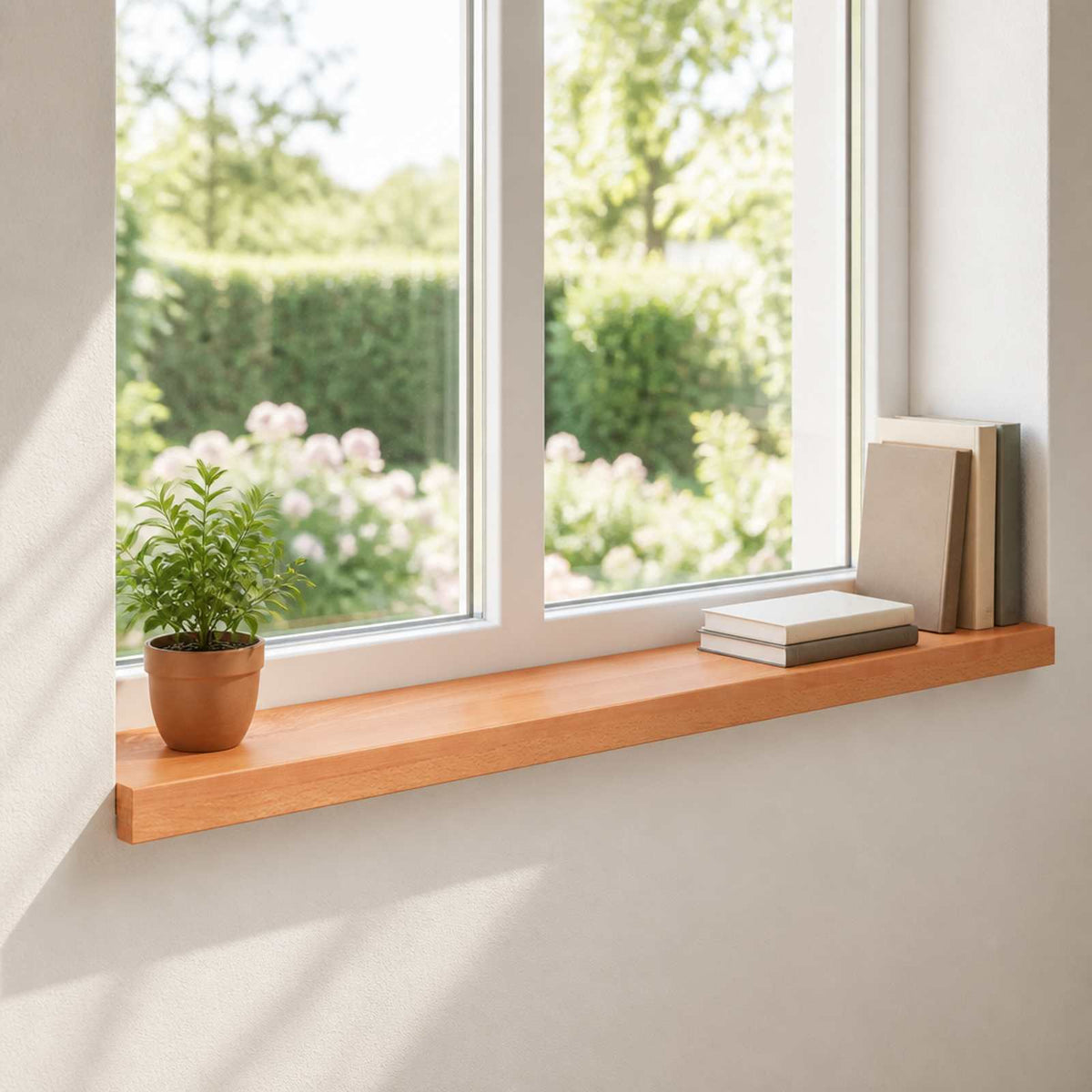Window Sills 2 pcs Varnish 100 x 20 x 2 cm Solid Beech Wood