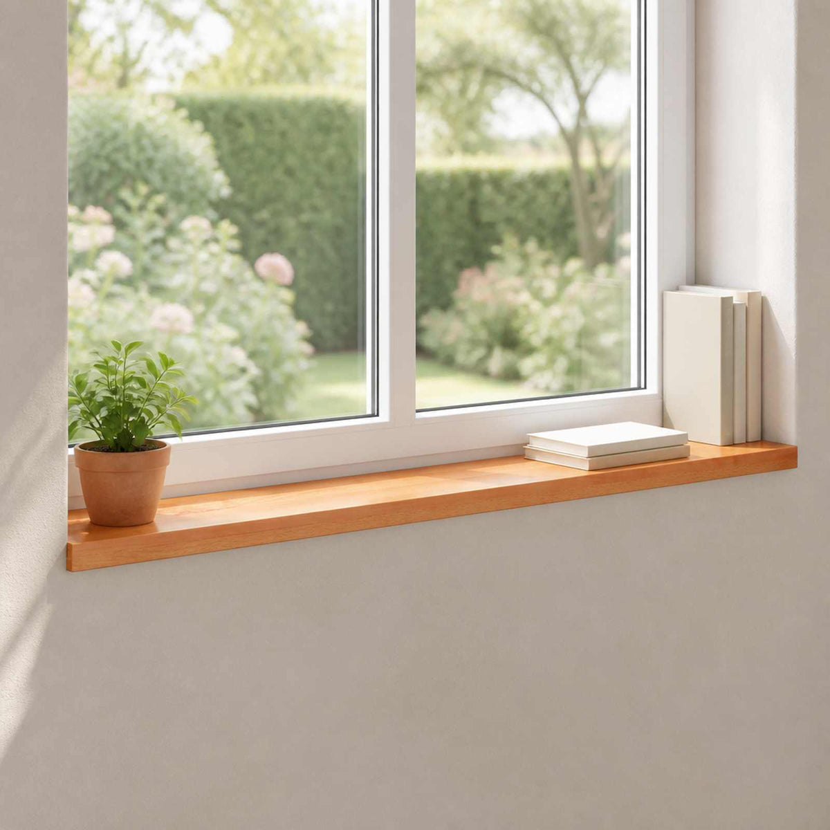 Window Sills 2 pcs Varnish 160 x 20 x 2 cm Solid Beech Wood