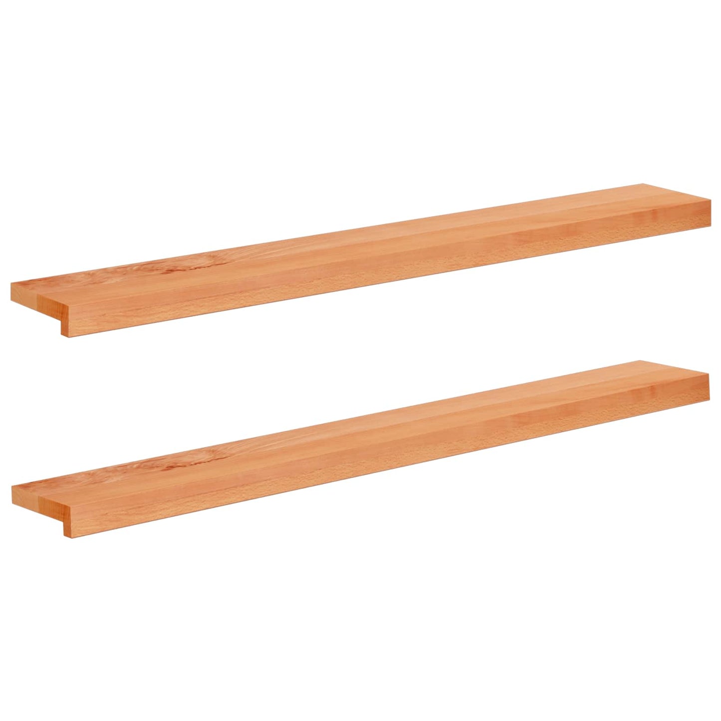 Window Sills 2 pcs Varnished 110 x 20 x 2 cm Solid Beech Wood