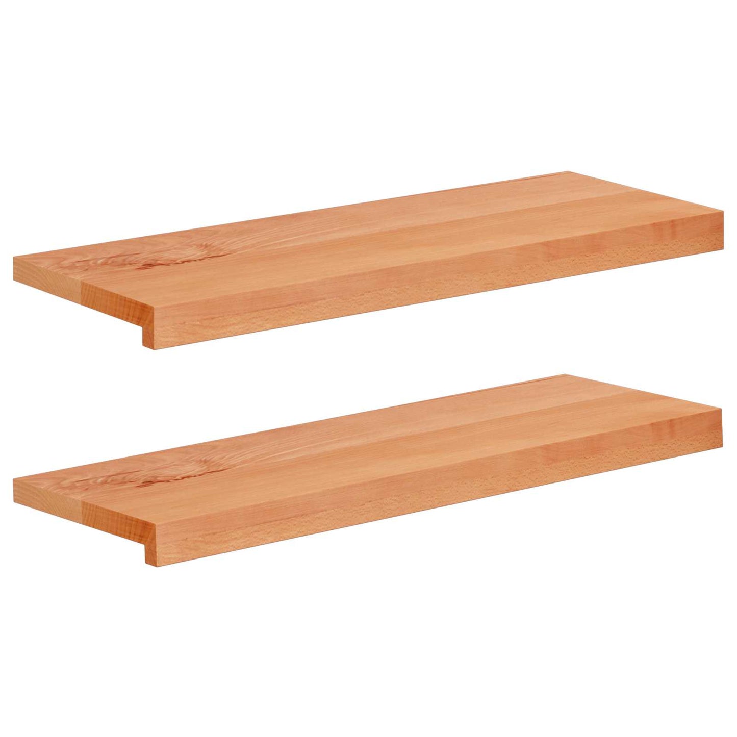 Window Sills 2 pcs Varnished 80x 25 x 2 cm Solid Beech Wood