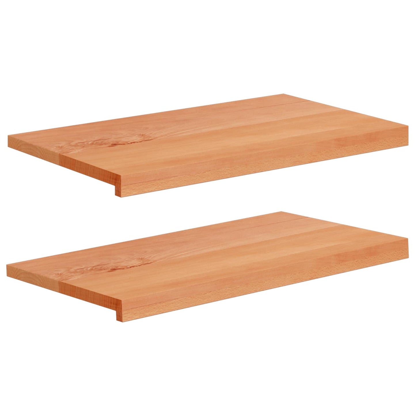 Window Sills 2 pcs Varnished 80x 40 x 2 cm Solid Beech Wood