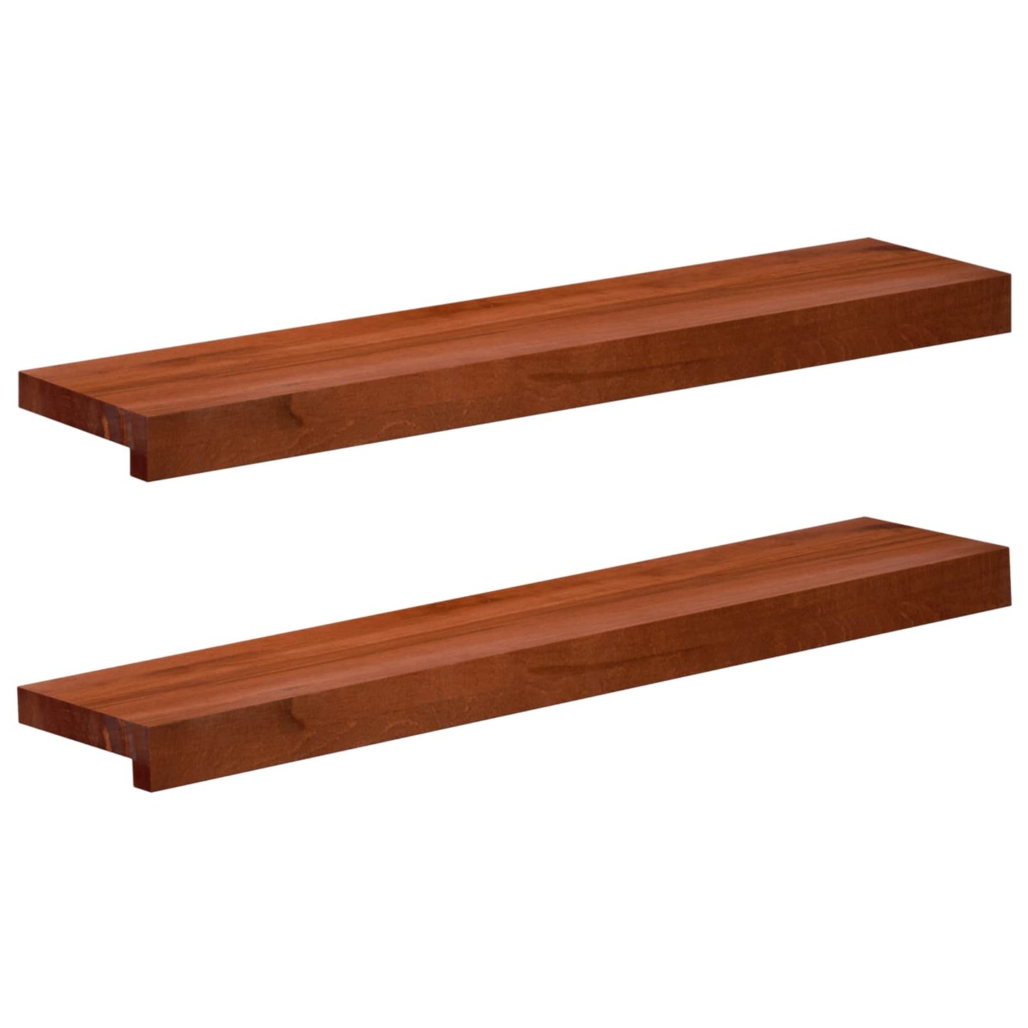 Window Sills 2 pcs Brown 80x 15 x 2 cm Solid Beech Wood