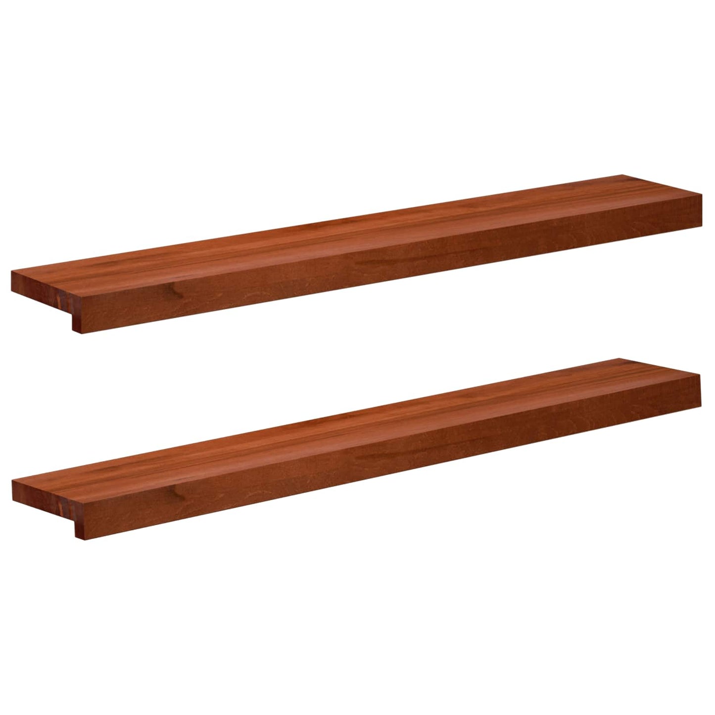 Window Sills 2 pcs Brown 100 x 15 x 2 cm Solid Beech Wood