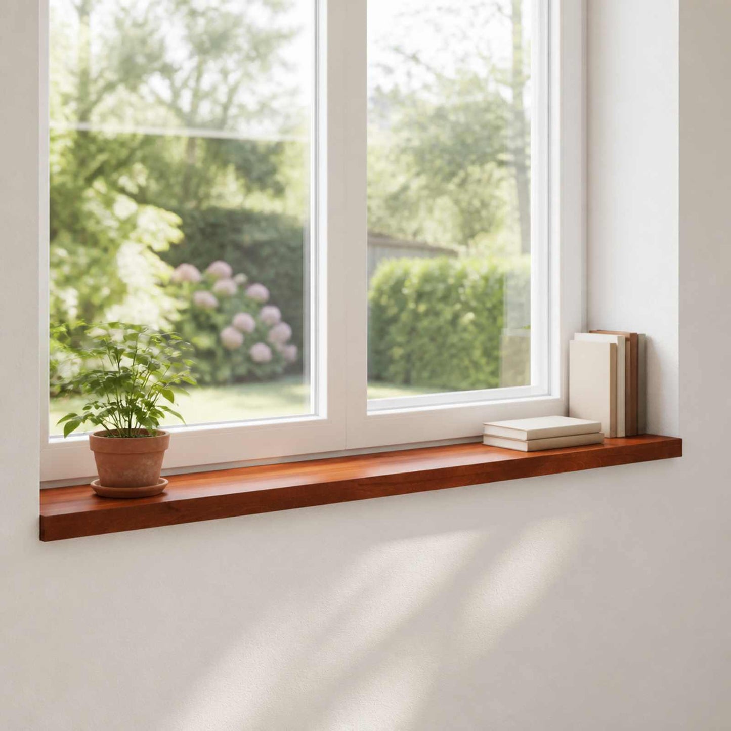 Window Sills 2 pcs Brown 110 x 15 x 2 cm Solid Beech Wood