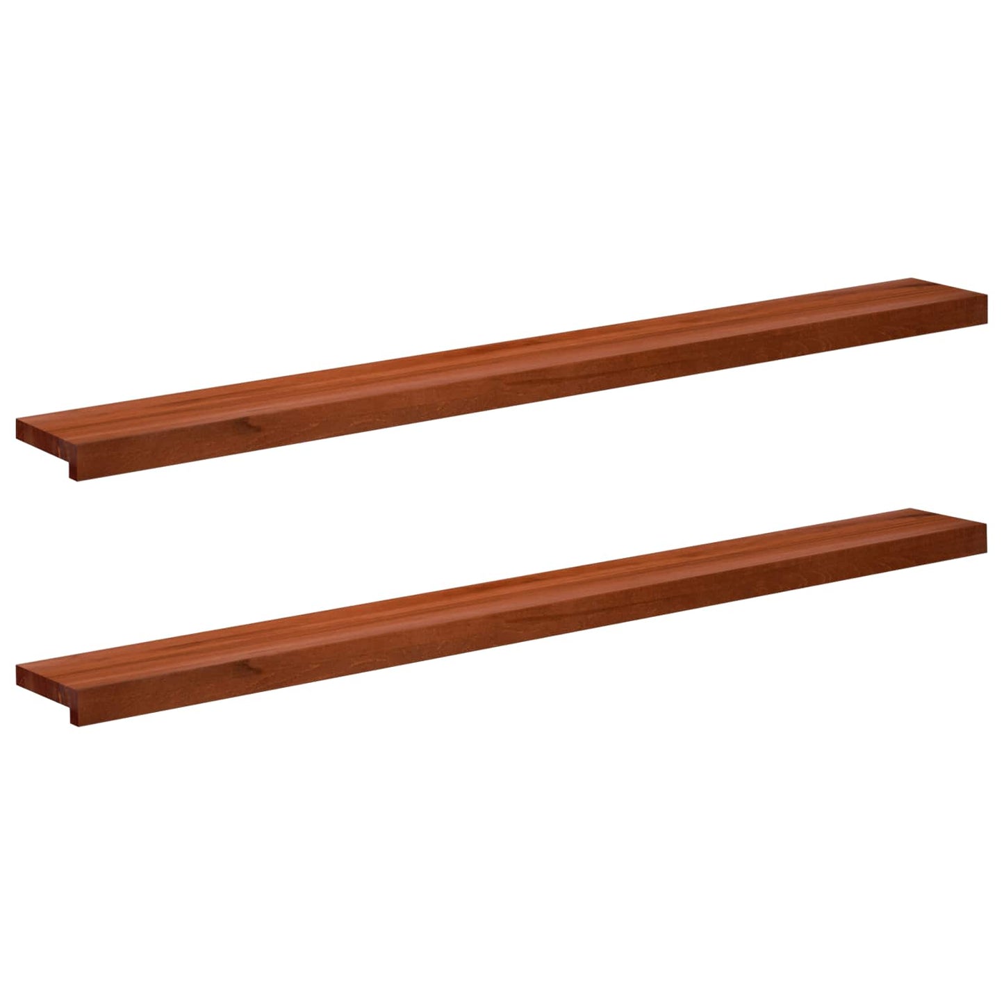 Window Sills 2 pcs Brown 160 x 15 x 2 cm Solid Beech Wood