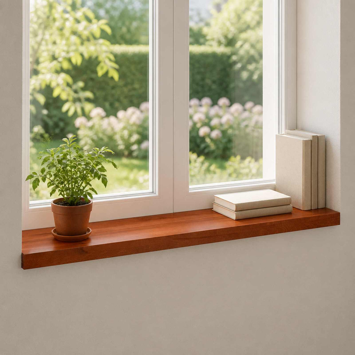 Window Sills 2 pcs Brown 100 x 25 x 2 cm Solid Beech Wood