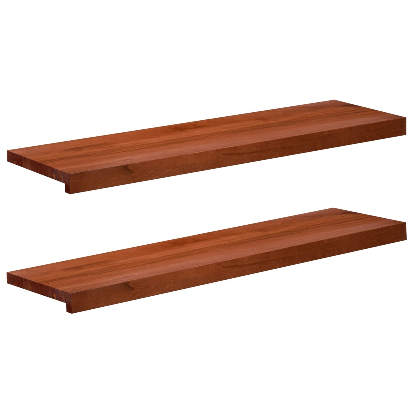 Window Sills 2 pcs Brown 100 x 25 x 2 cm Solid Beech Wood