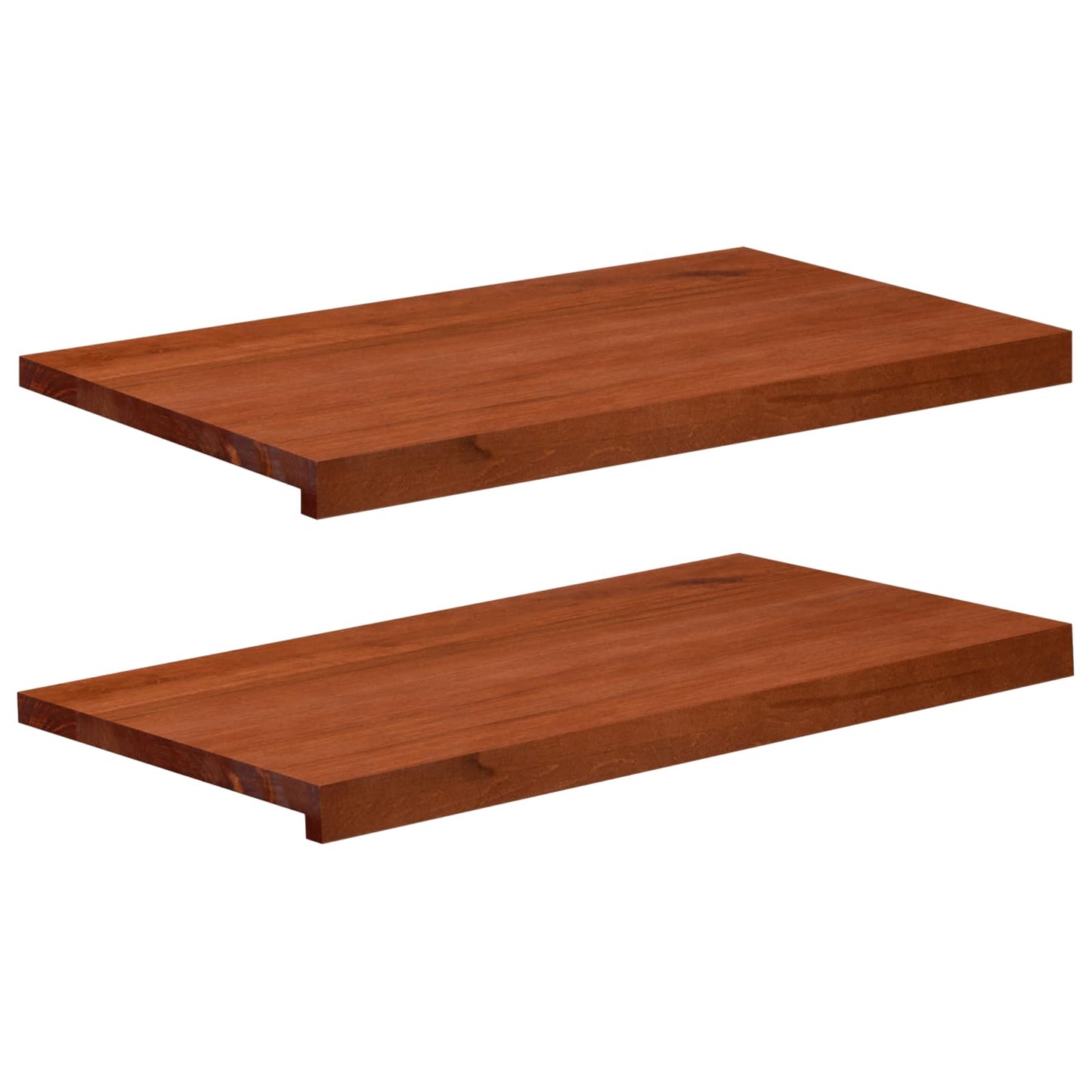 Window Sills 2 pcs Brown 70 x 40 x 2 cm Solid Beech Wood