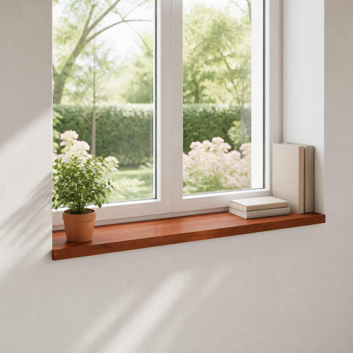 Window Sills 2 pcs Brown 110 x 40 x 2 cm Solid Beech Wood