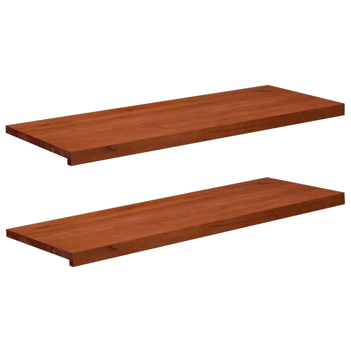 Window Sills 2 pcs Brown 120 x 40 x 2 cm Solid Beech Wood