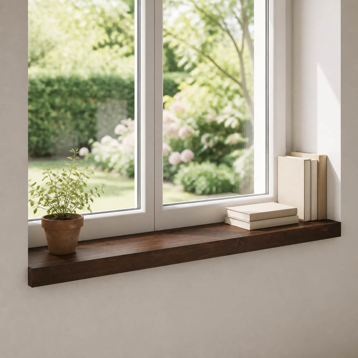 Window Sills 2 pcs Dark Brown 100 x 15 x 2 cm Solid Beech Wood