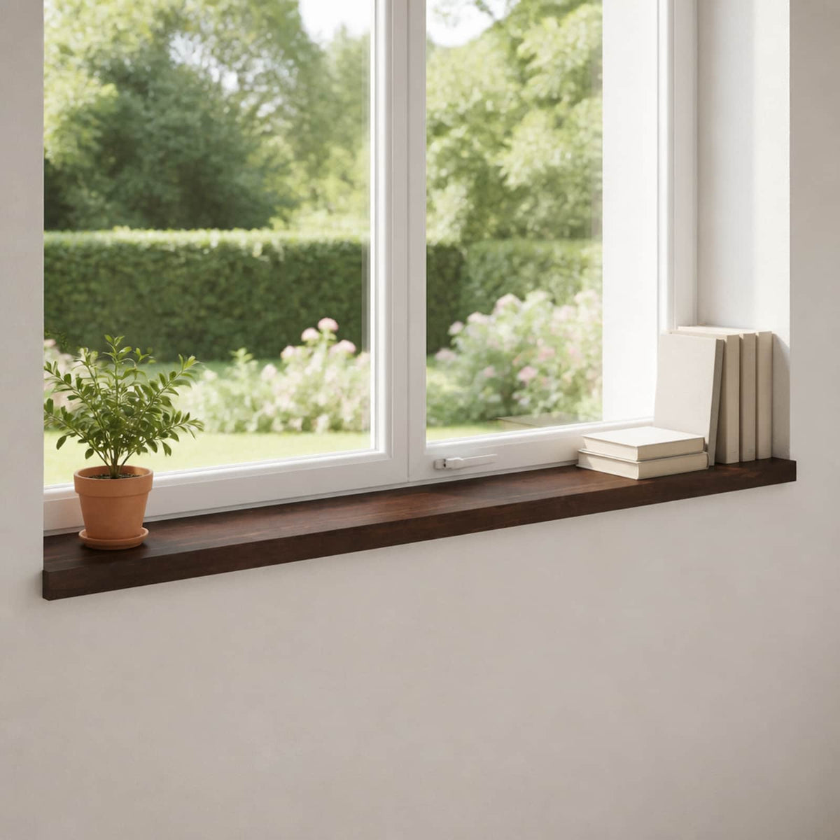 Window Sills 2 pcs Dark Brown 140 x 15 x 2 cm Solid Beech Wood