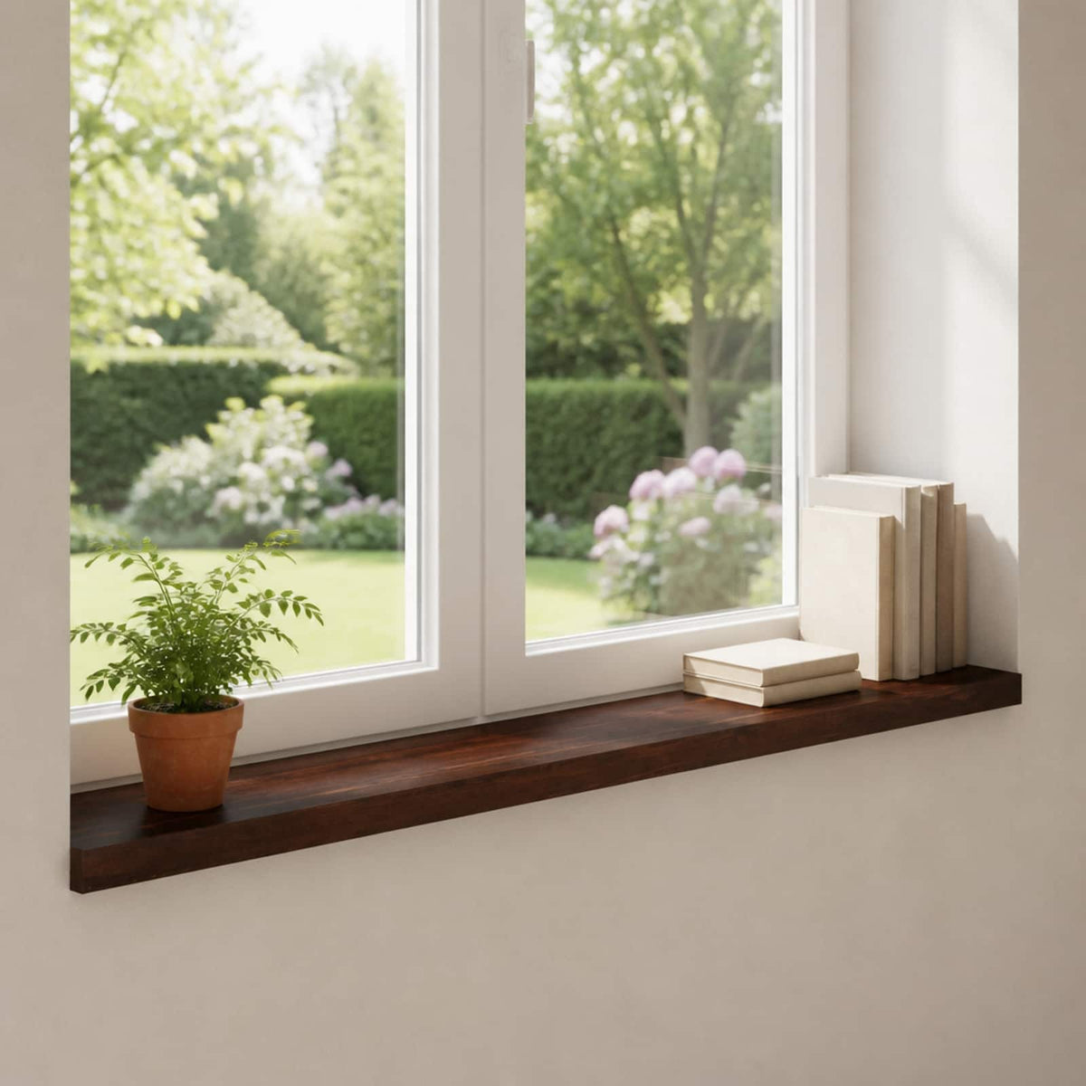 Window Sills 2 pcs Dark Brown 160 x 20 x 2 cm Solid Beech Wood