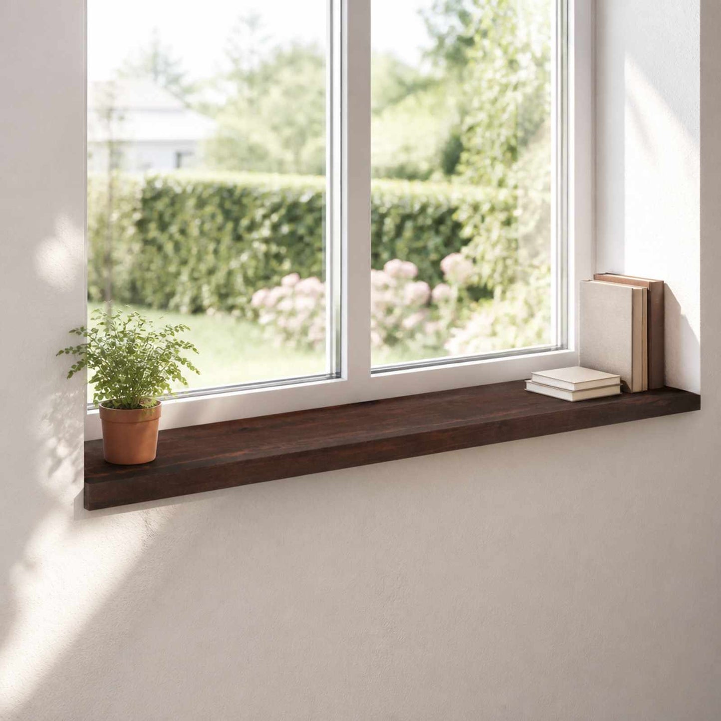 Window Sills 2 pcs Dark Brown 110 x 25 x 2 cm Solid Beech Wood
