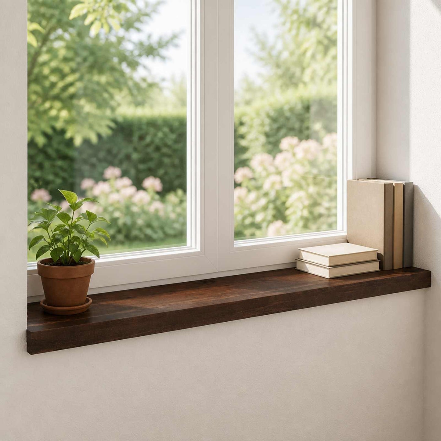 Window Sills 2 pcs Dark Brown 100 x 30 x 2 cm Solid Beech Wood