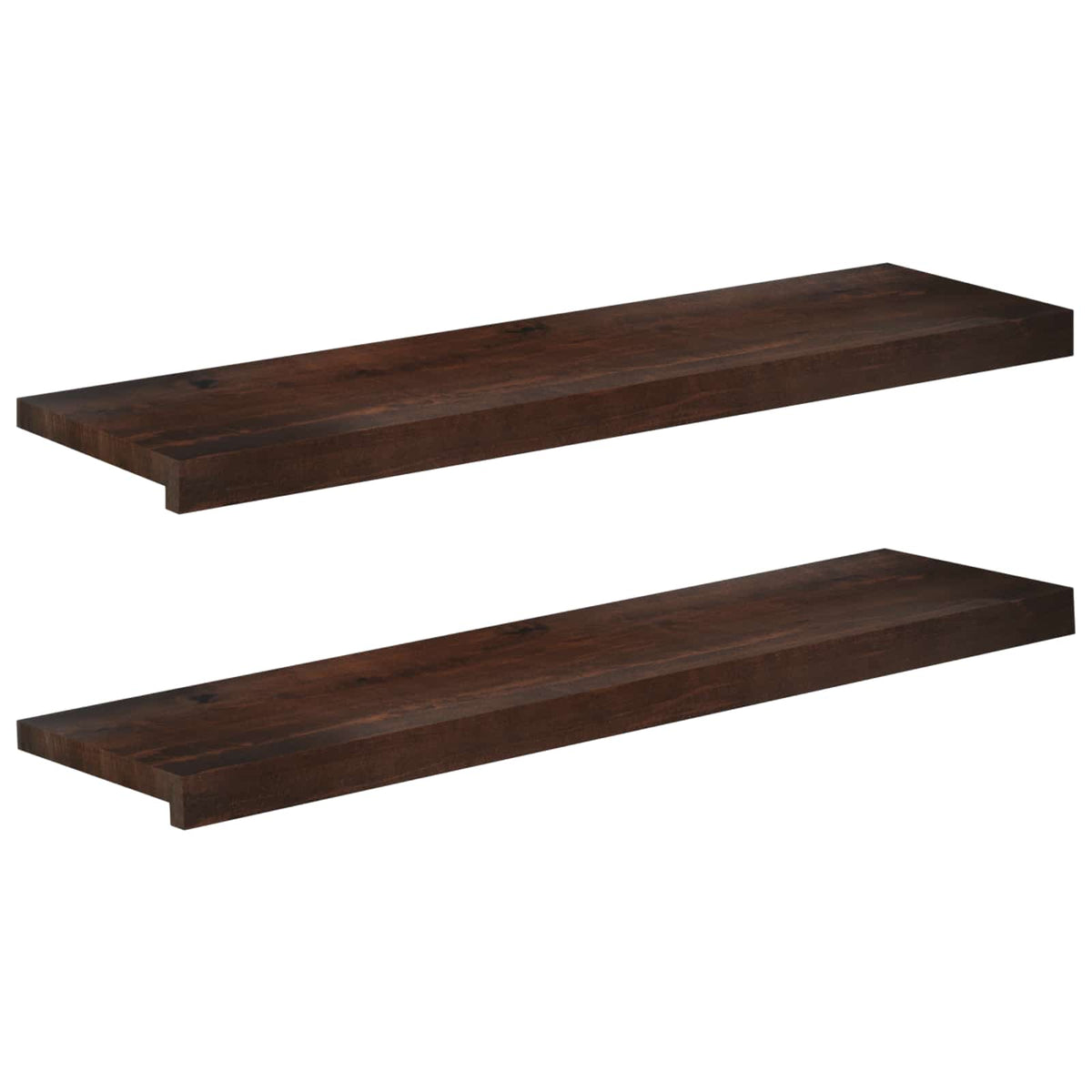 Window Sills 2 pcs Dark Brown 90 x 30 x 2 cm Solid Beech Wood