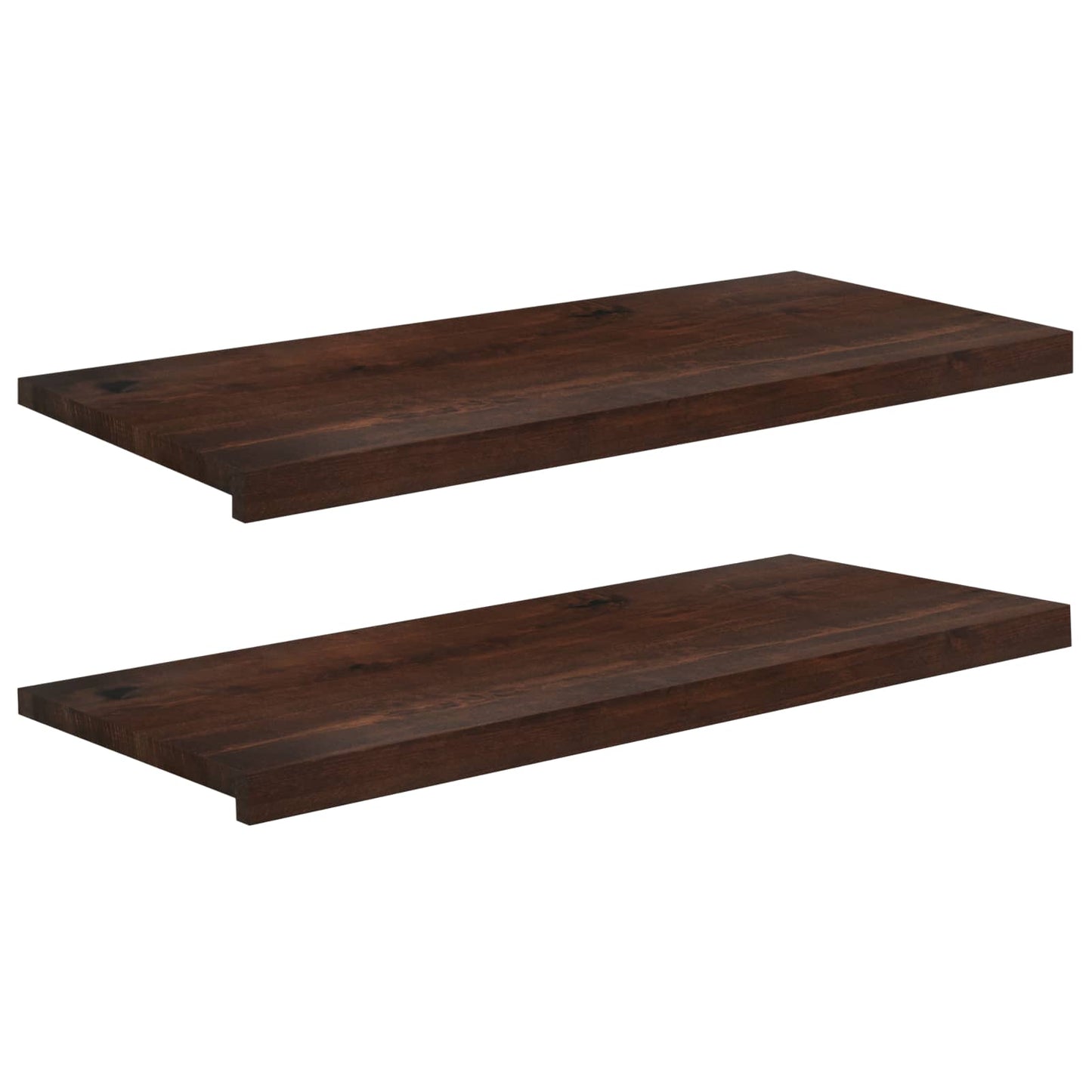 Window Sills 2 pcs Dark Brown 100 x 40 x 2 cm Solid Beech Wood