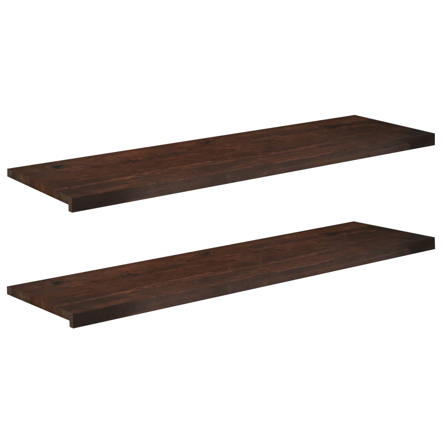 Window Sills 2 pcs Dark Brown 140 x 40 x 2 cm Solid Beech Wood