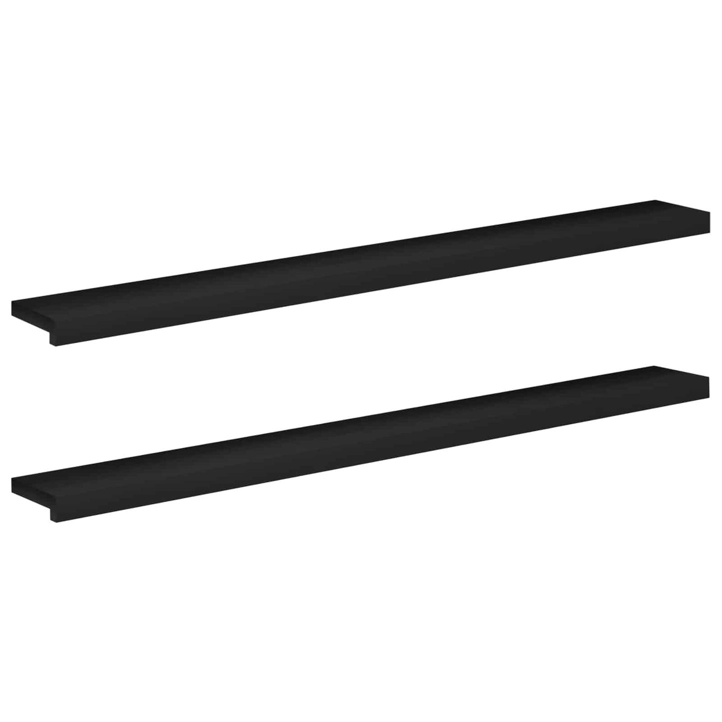 Window Sills 2 pcs Black 160 x 20 x 2 cm Solid Beech Wood