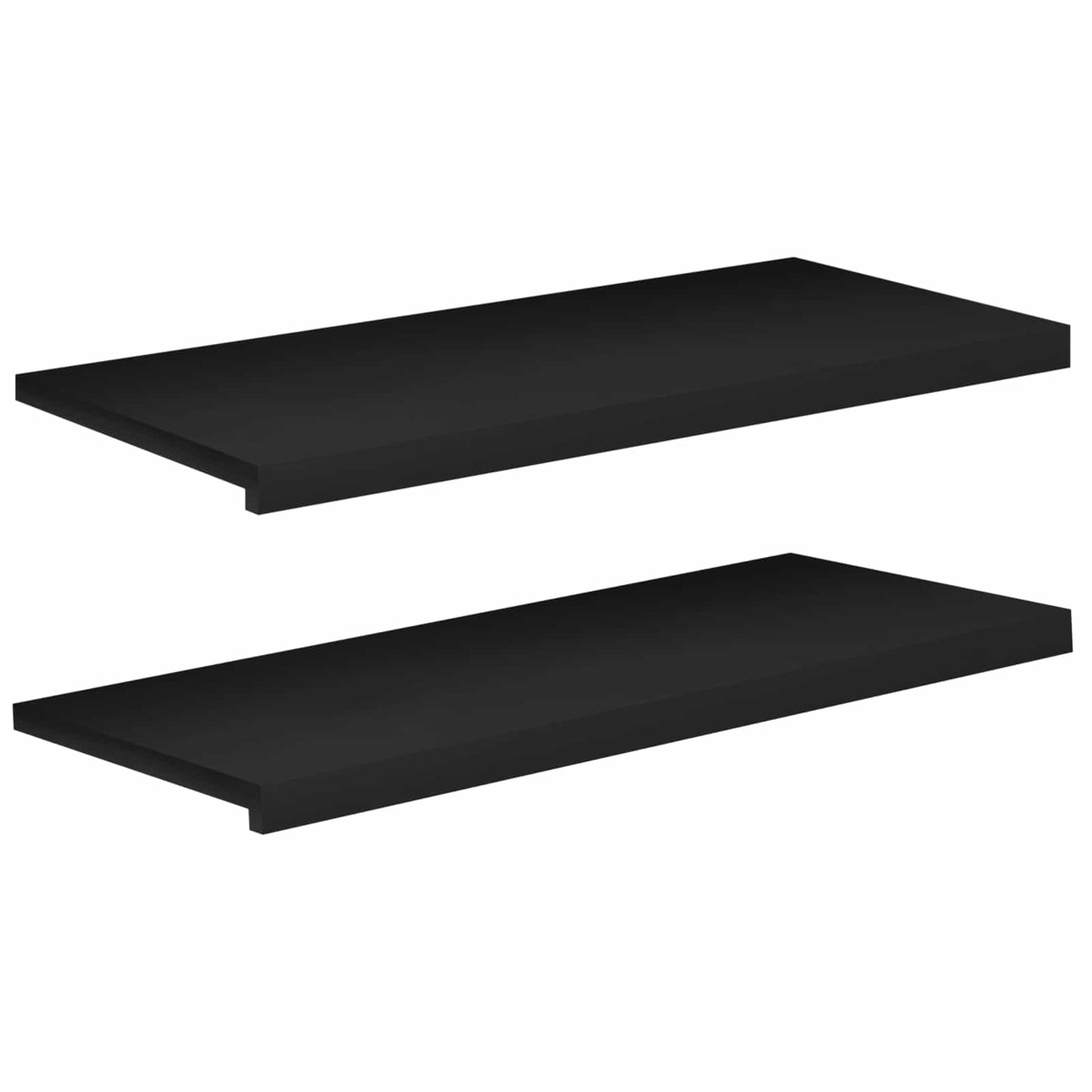 Window Sills 2 pcs Black 90 x 40 x 2 cm Solid Beech Wood