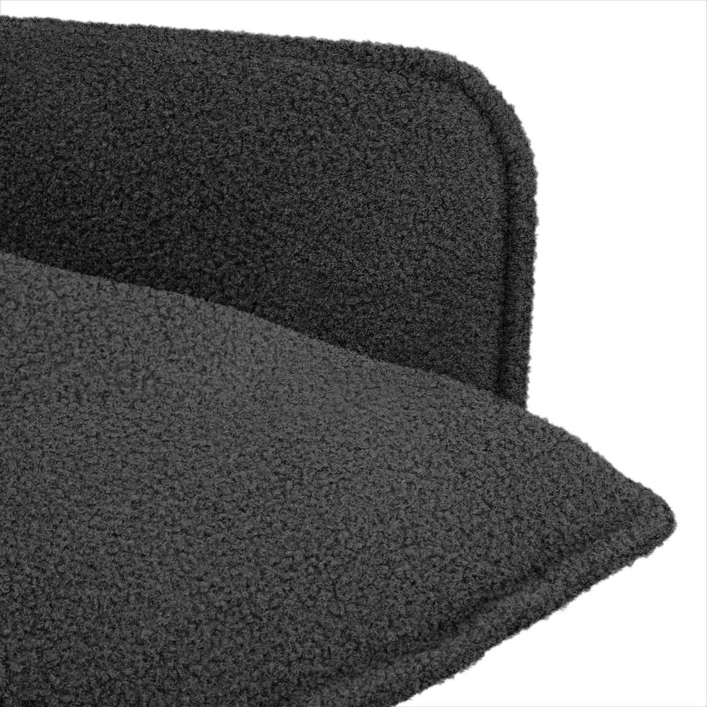Armchair Dark Grey Bouclé
