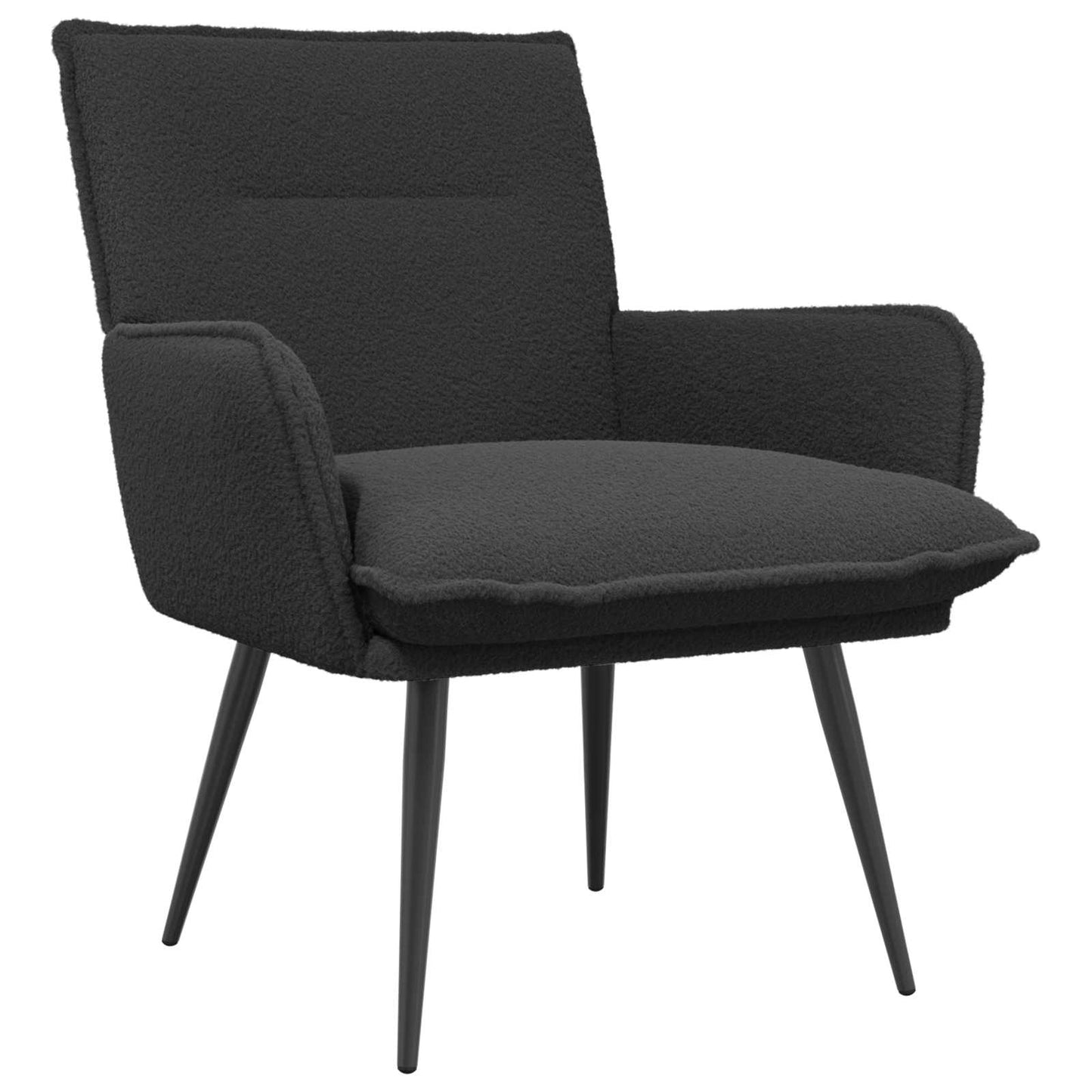 Armchair Dark Grey Bouclé