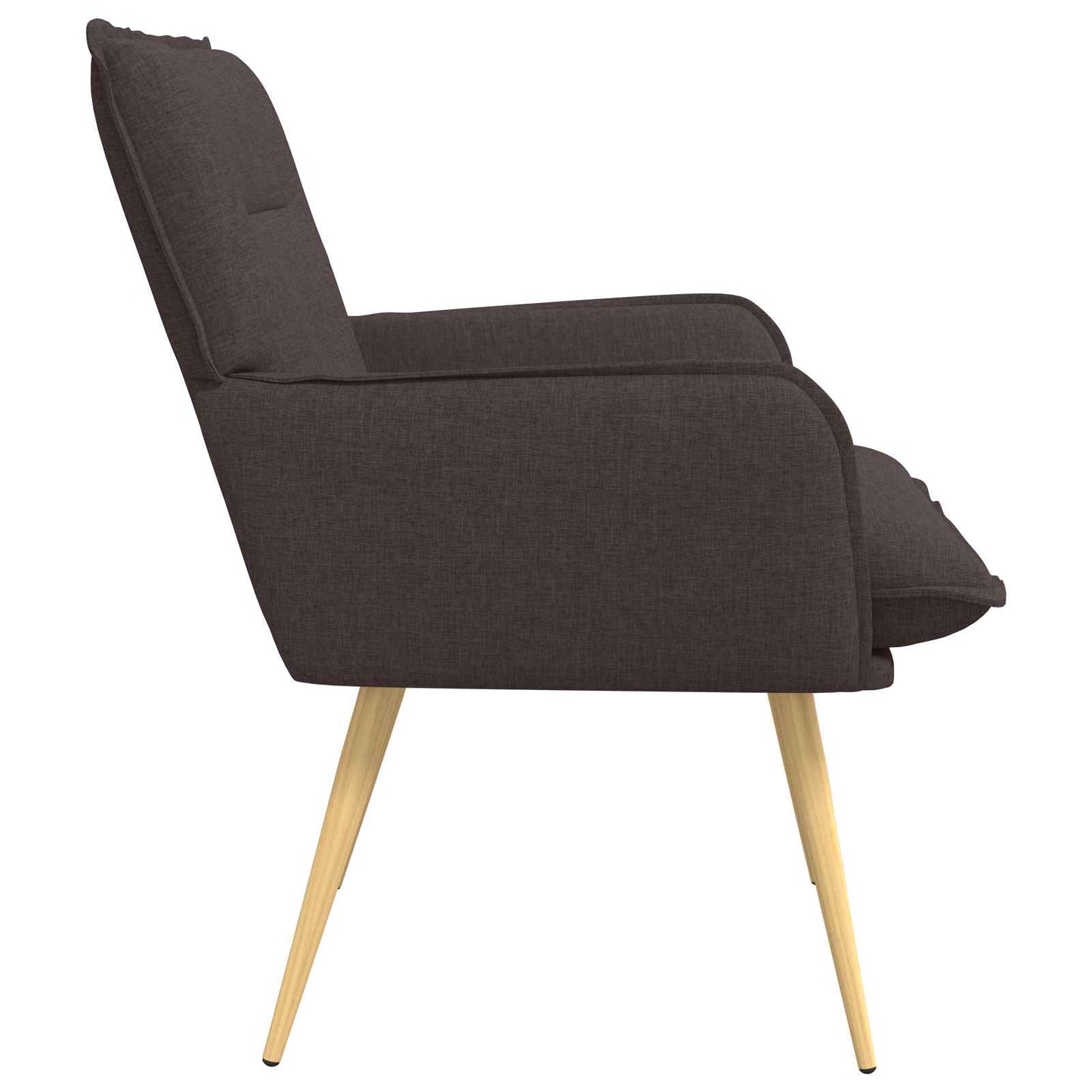 Armchair Dark Brown Fabric