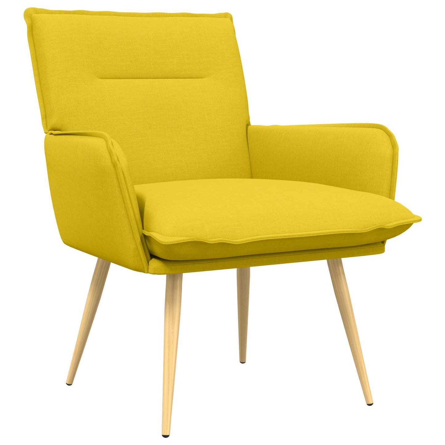 Armchair Light Yellow Fabric