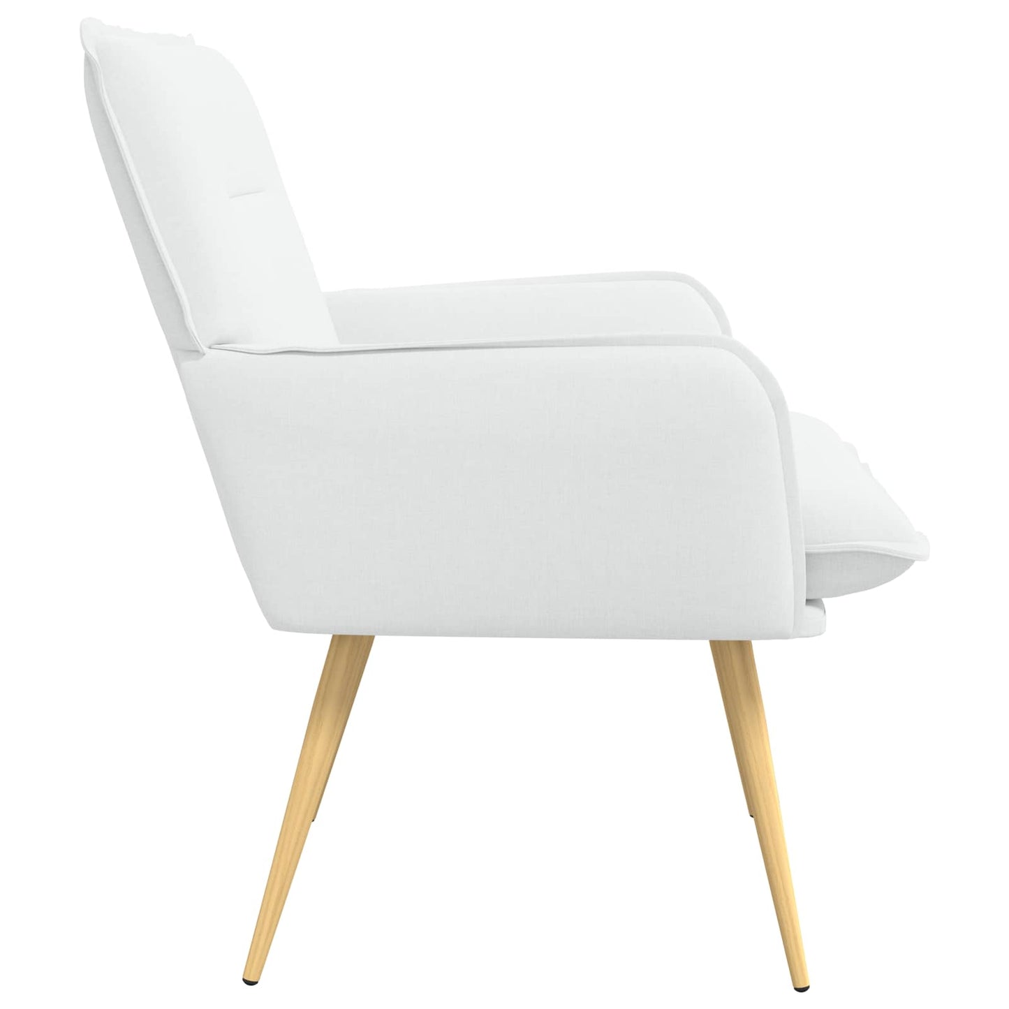 Armchair White Fabric