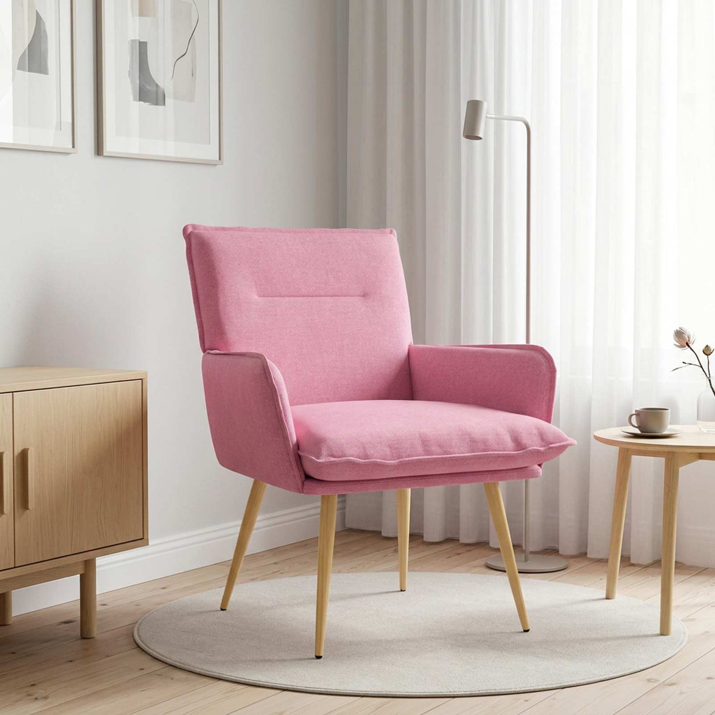 Armchair Pink Fabric