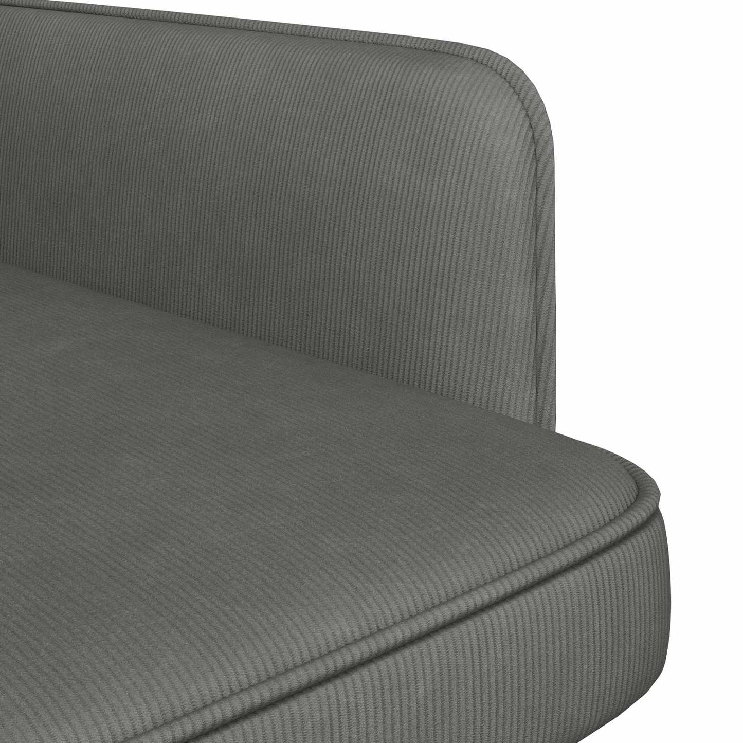 Armchair Dark Grey Corduroy Fabric