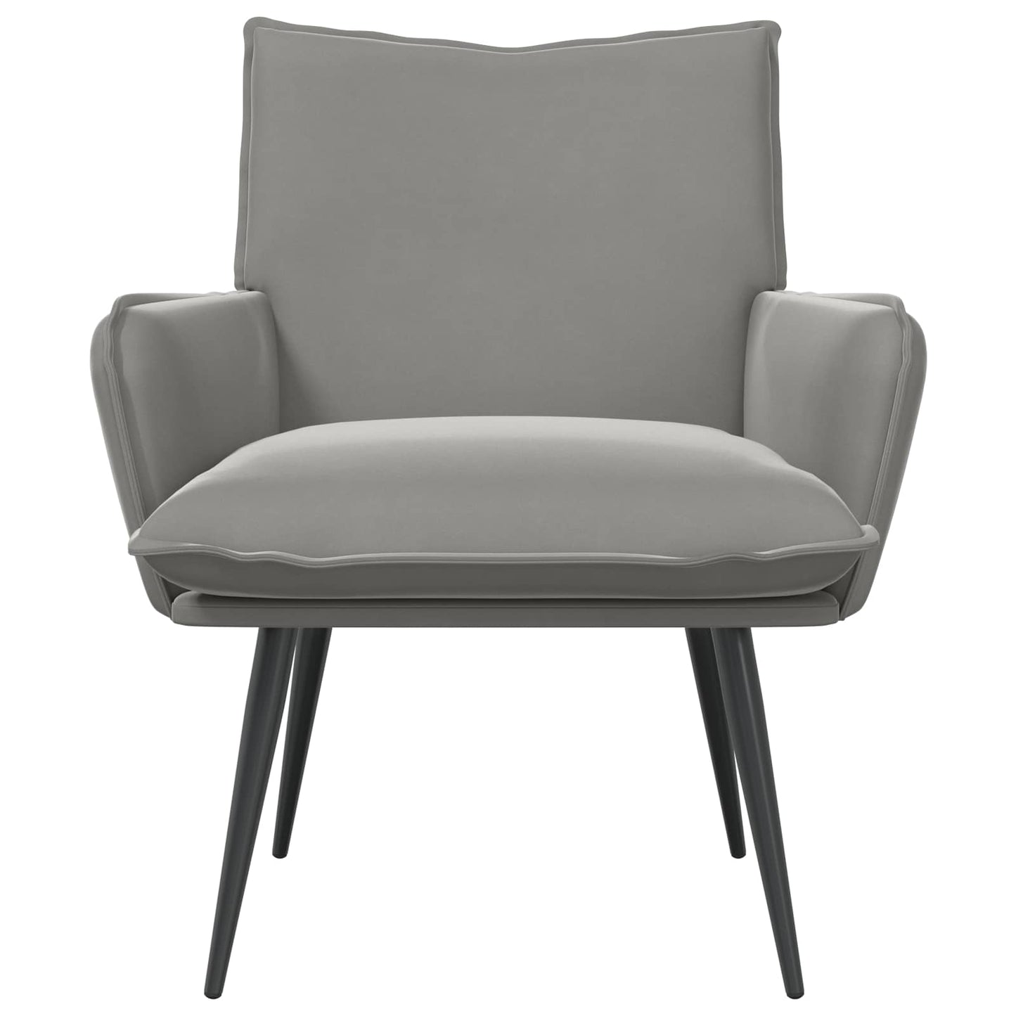 Armchair Light Grey Velvet