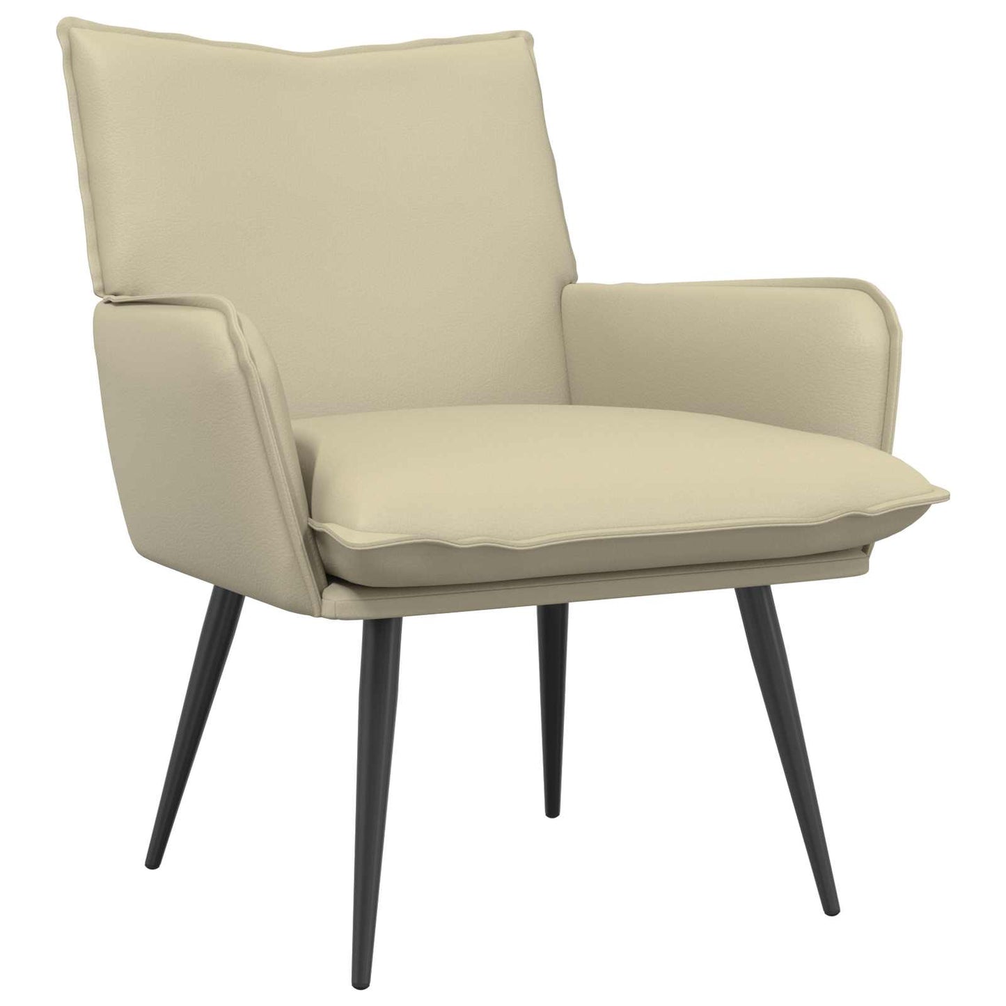 Armchair Cream Faux Leather