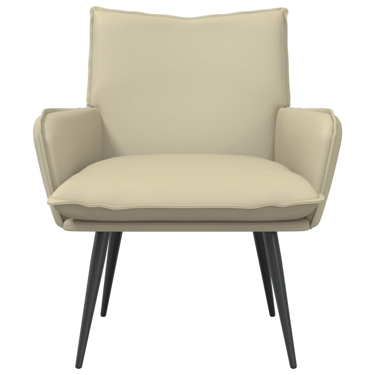 Armchair Cream Faux Leather