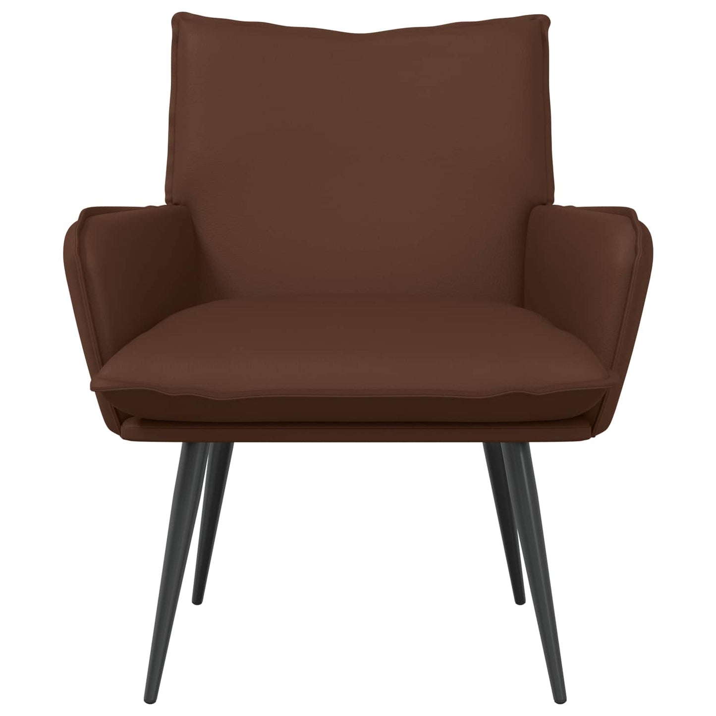 Armchair Brown Faux Leather
