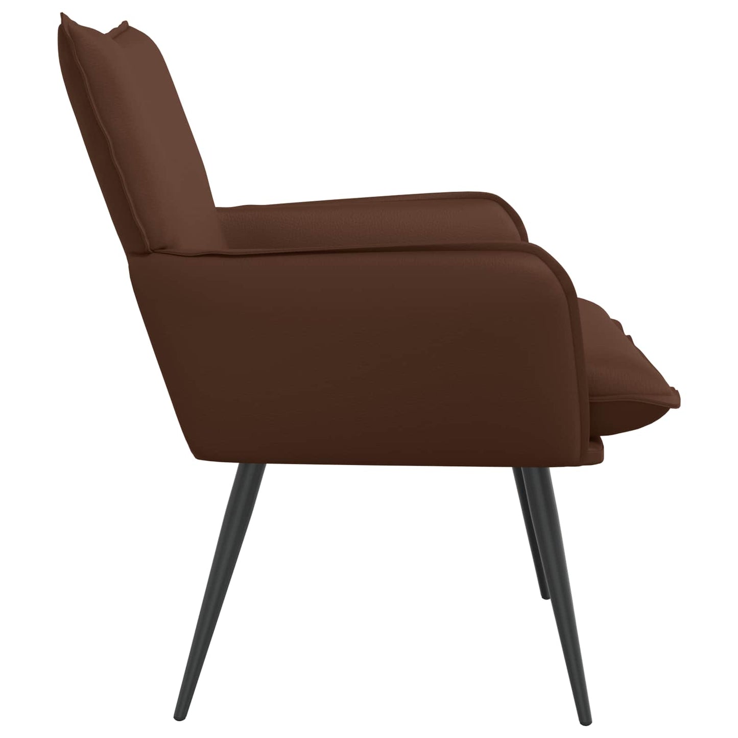 Armchair Brown Faux Leather