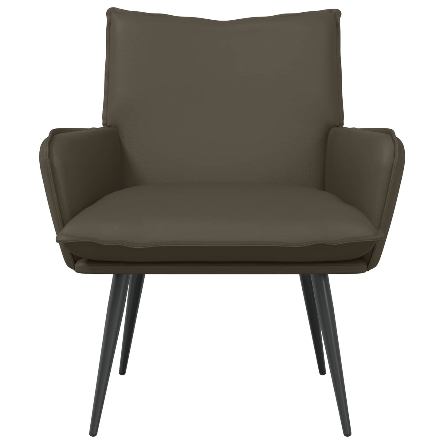 Armchair Grey Faux Leather