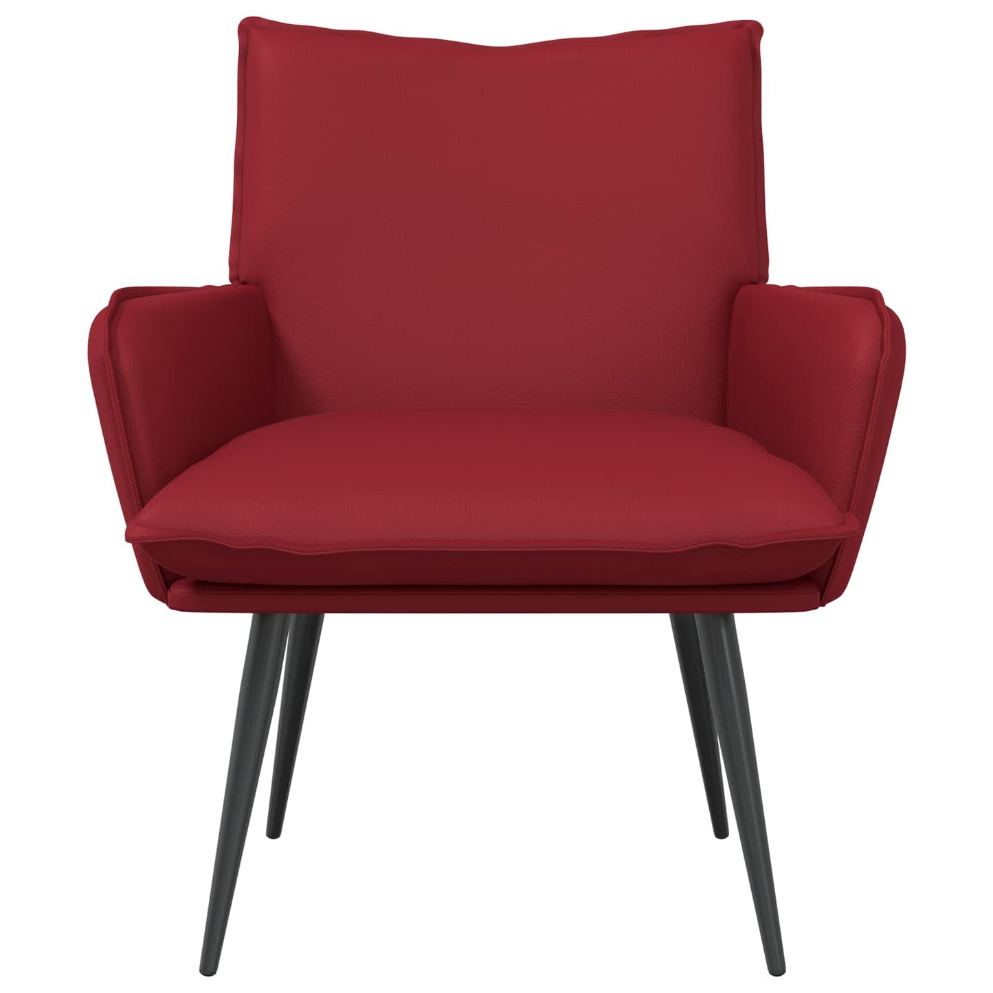 Armchair Wine Red Faux Leather