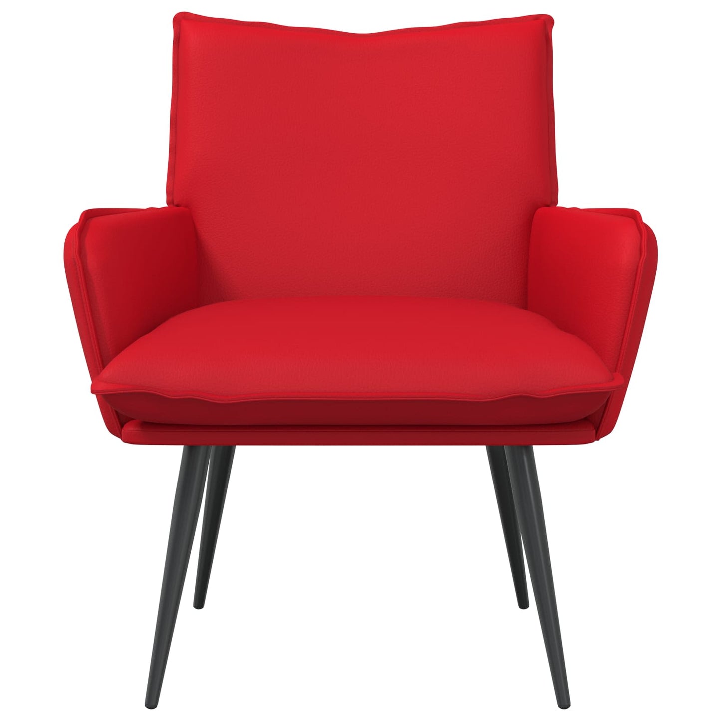 Armchair Red Faux Leather