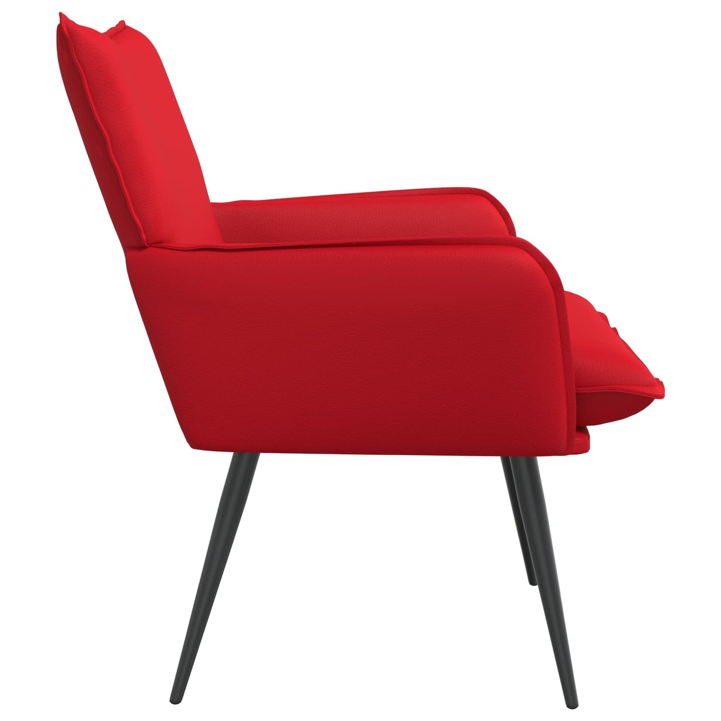 Armchair Red Faux Leather