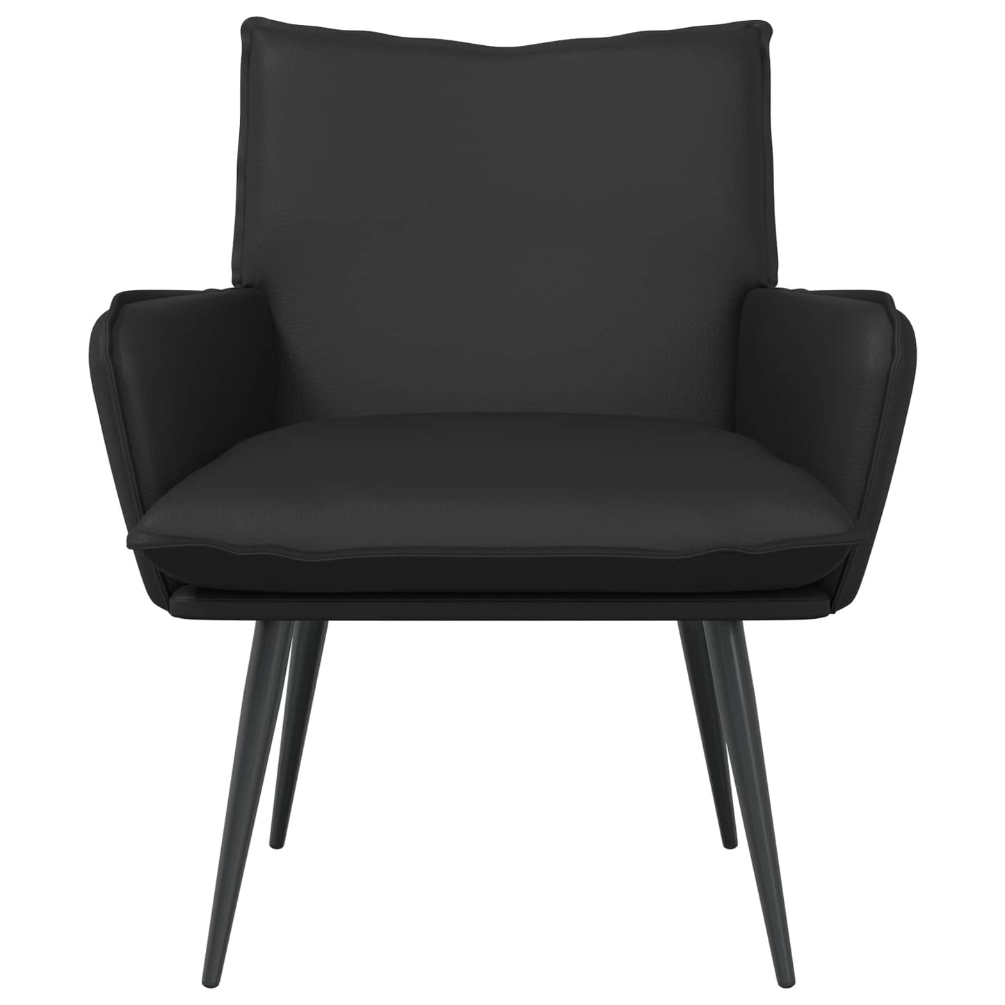 Armchair Black Faux Leather