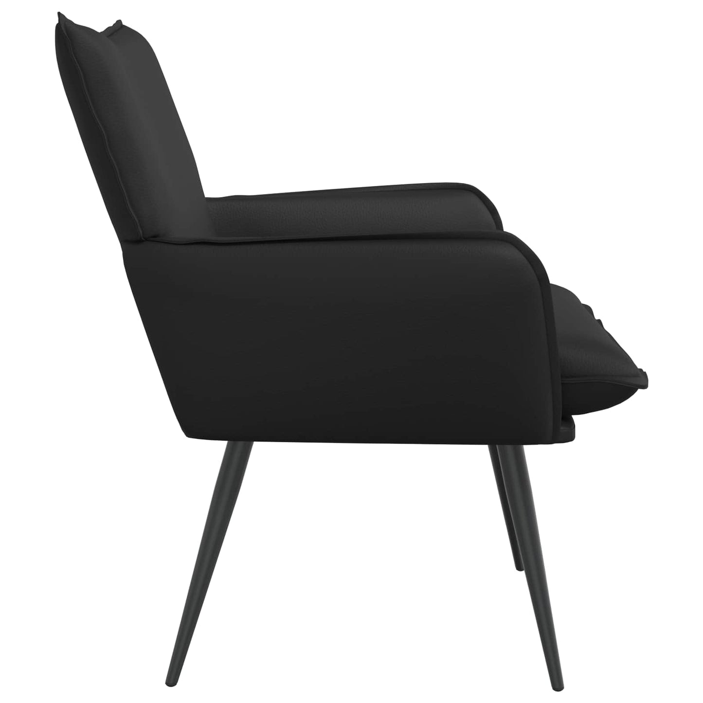 Armchair Black Faux Leather