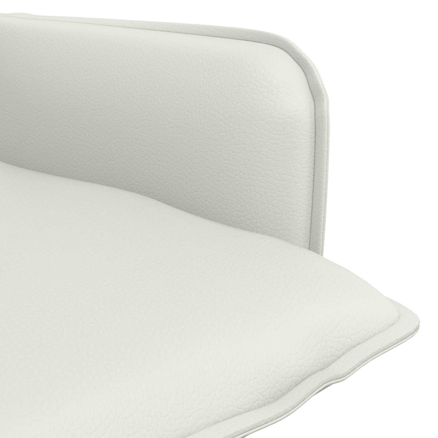Armchair White Faux Leather