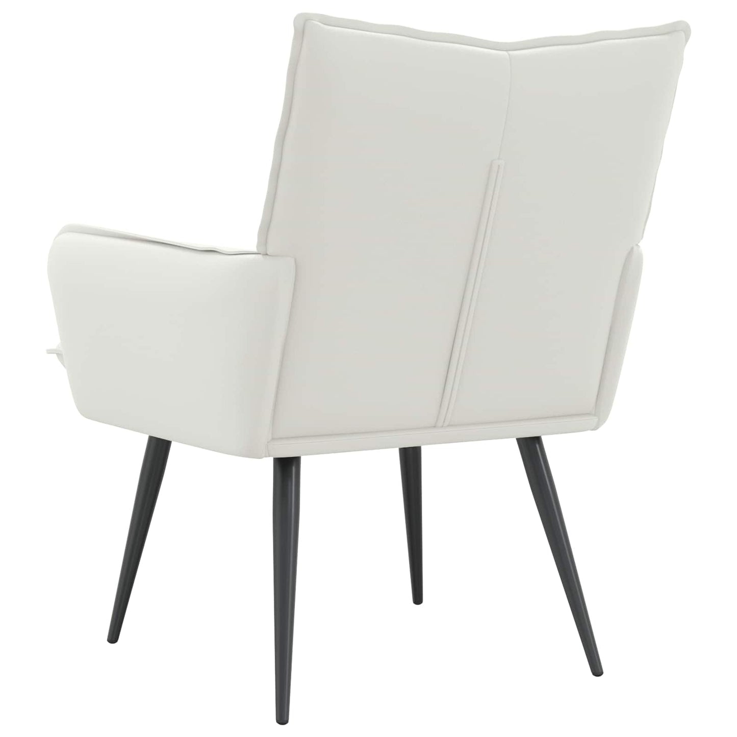 Armchair White Faux Leather